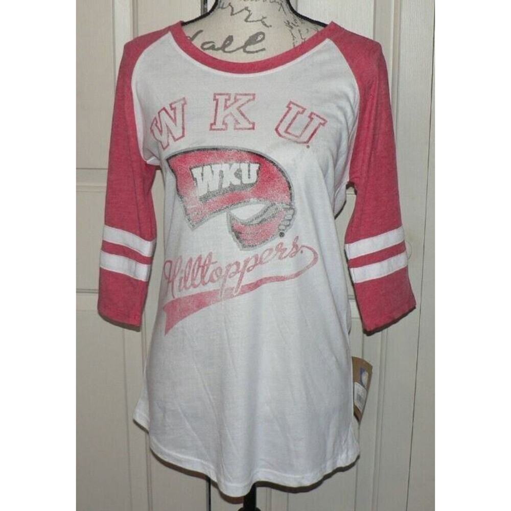 Rivalry Threads Women's WKU Hilltoppers Baseball Jersey T-Shirt‎ Small 4/6